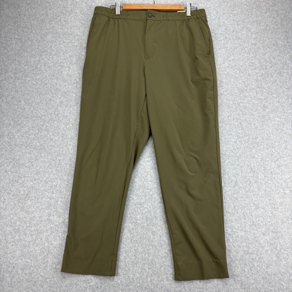 Banana Republic Pants Women L Green High Rise Tapered Ankle Stretch Lightweight
